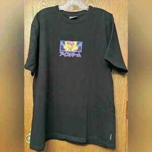 Ice Cream Bones N Cones Japanese Lettering T-Shirt Black 100% Cotton Size XL